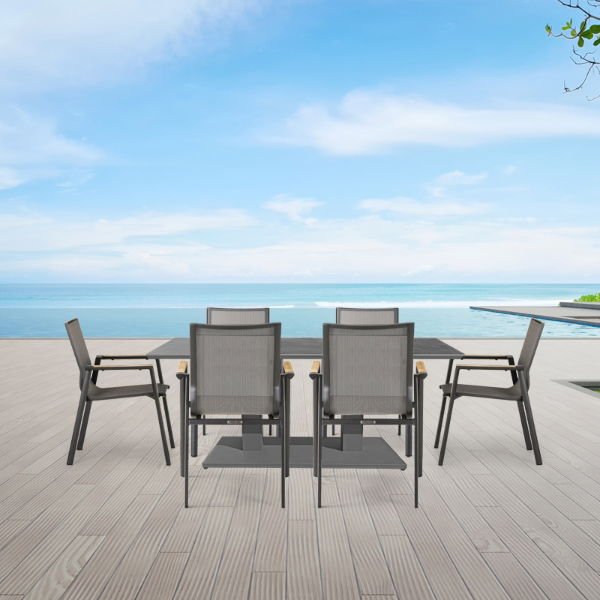 Rising & Aspen 6 Seat Rectangular Dining Set with 150 x 90cm Table