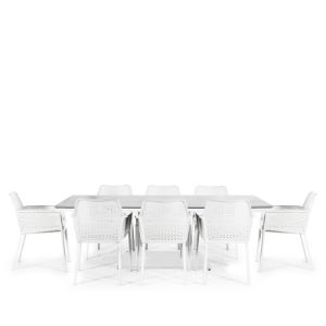 Phoenix & Matrix 8 Seat Rectangular Dining Set with 200 x 90cm Table