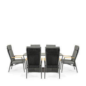 Rising & Gravity 6 Seat Rectangular Dining Set with 150 x 90cm Table