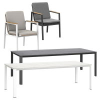 Apollo & Lunar 8 Seat Rectangular Dining Set with 240 x 100cm Table