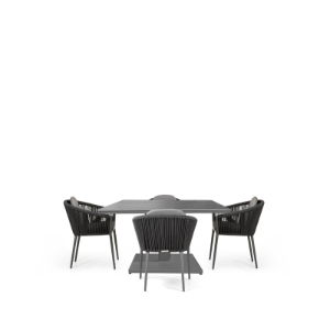 Rising & Moon 4 Seat Square Dining Set with 90 x 90cm Table