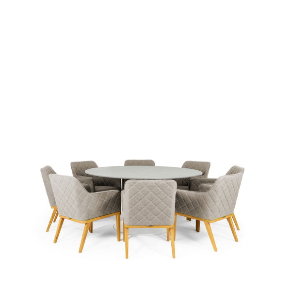 Sphere & Chequers 8 Seat Round Dining Set with 160cm Table