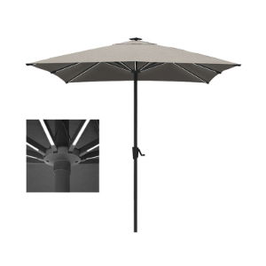 Horizon 2.5m Square Single Pole Parasol with LED lights