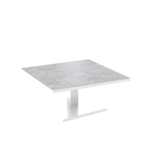 Rising Table 90x90 - White/Stone