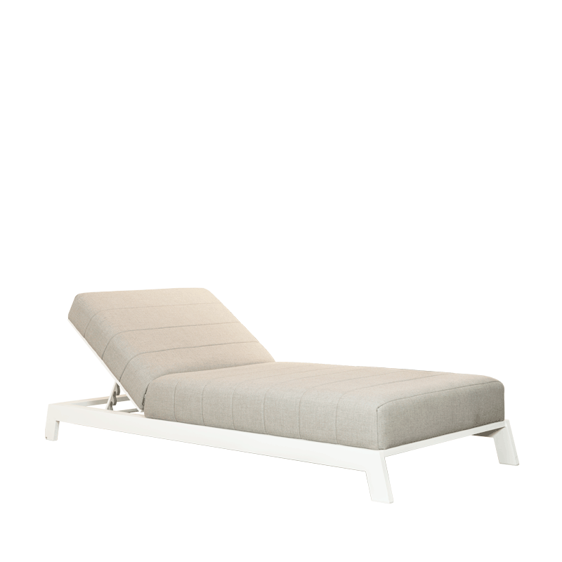 Arabian Lounger with Wheels White/Stone CLR