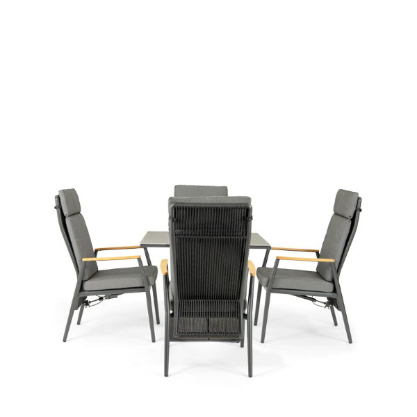 Rising & Gravity 4 Seat Square Dining Set with 90 x 90cm Table