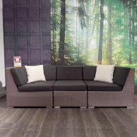 Valencia 3 Seater Sofa - Platinum/Slate CLR
