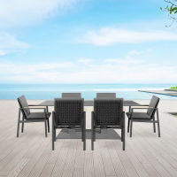 Rising & Lunar 6 Seat Rectangular Dining Set with 150 x 90cm table