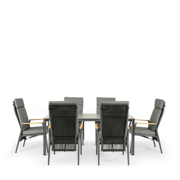 Apollo & Gravity 6 Seat Rectangular Dining Set with 180 x 90cm Table