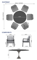 Sphere & Lunar 6 Seat Round Dining Set with 160cmØ Table