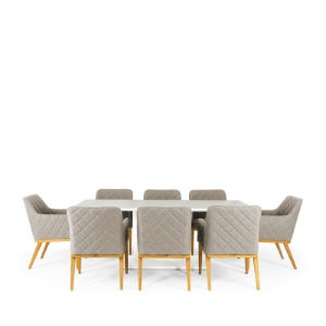 Phoenix & Chequers 8 Seat Rectangular Dining Set with 200 x 90cm Table