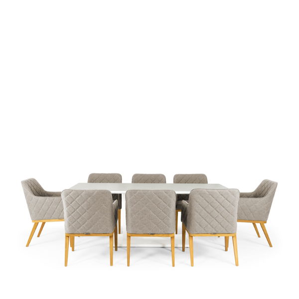 Phoenix & Chequers 8 Seat Rectangular Dining Set with 200 x 90cm Table