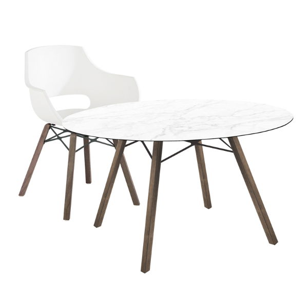 Amalfi Table - 120cm - White Marble CLR