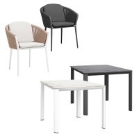 Apollo & Moon 4 Seat Square Dining Set with 90 x 90cm Table