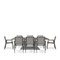 Phoenix & Aspen 8 Seat Rectangular Dining Set with 200 x 90cm Table