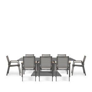 Phoenix & Aspen 8 Seat Rectangular Dining Set with 200 x 90cm Table