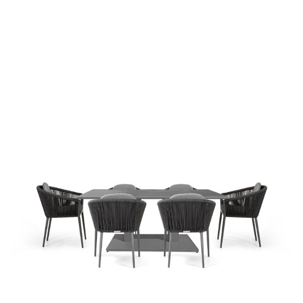 Rising & Moon 6 Seat Rectangular Dining Set with 150 x 90cm table