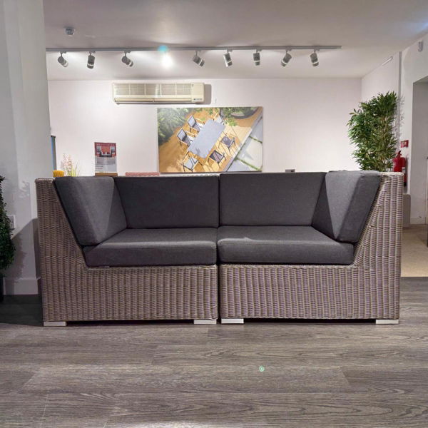 Valencia 2 Seater Sofa - Platinum/Slate CLR