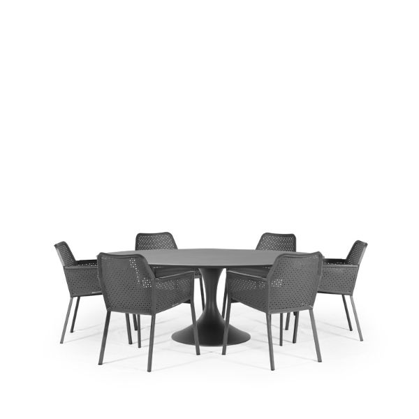 Sphere & Matrix 6 Seat Round Dining Set with 160cmØ Table