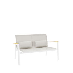 Aspen Two Seater Sofa - White/Champagne CLR