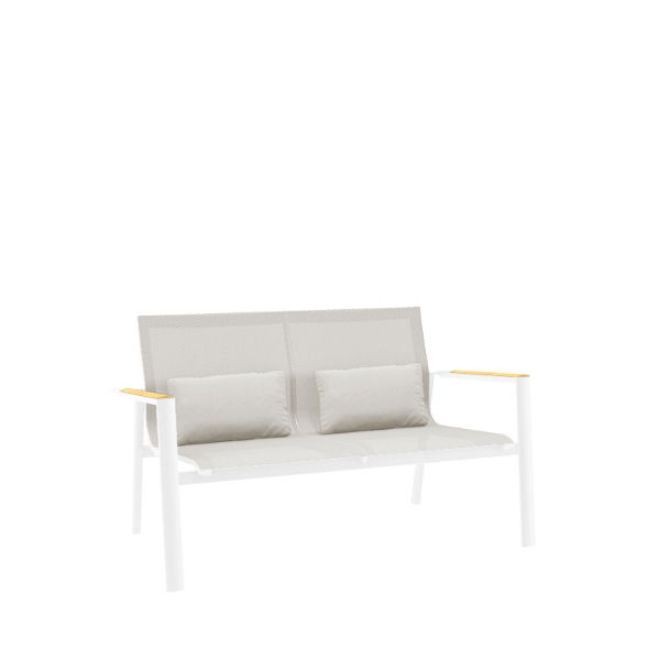 Aspen Two Seater Sofa - White/Champagne CLR