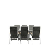 Phoenix & Gravity 6 Seat Rectangular Dining Set with 200 x 90cm Table