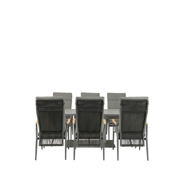 Phoenix & Gravity 6 Seat Rectangular Dining Set with 200 x 90cm Table