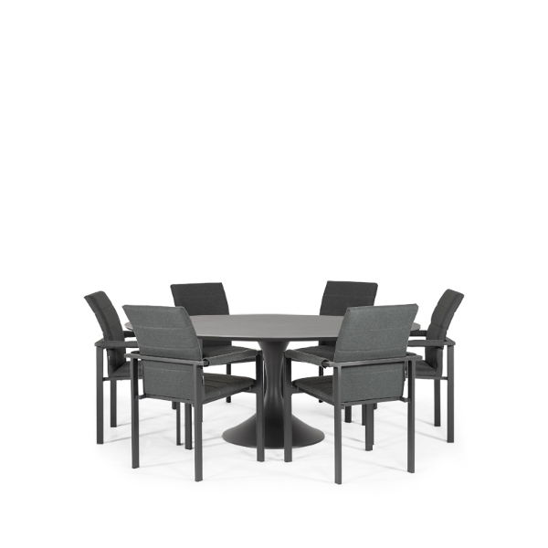 Sphere & Arabian 6 Seat Round Dining Set with 160cmØ Table