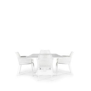 Rising & Matrix 4 Seat Square Dining Set with 90 x 90cm Table