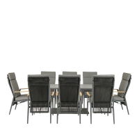 Phoenix & Gravity 8 Seat Rectangular Dining Set with 200 x 90cm Table