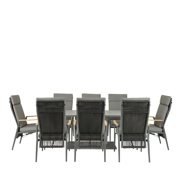 Phoenix & Gravity 8 Seat Rectangular Dining Set with 200 x 90cm Table