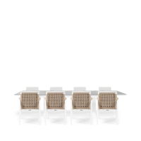 Linear & Lunar 8 Seat Dining Set with Extendable 300cm Table