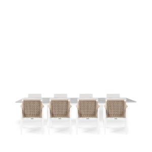 Linear & Lunar 8 Seat Dining Set with Extendable 300cm Table