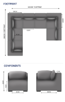 Cozy 7 Seater Sofa Set - 3 Corners, 4 Middles