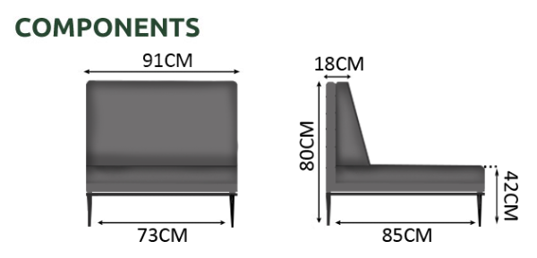 Excel Middle Sofa