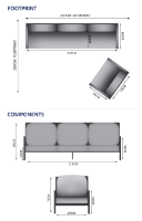 Lunar 4 Seater Sofa Set - 1 Sofa, 1 Armchair