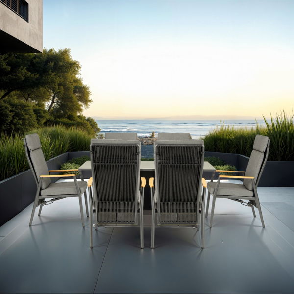 Rising & Gravity 6 Seat Rectangular Dining Set with 150 x 90cm Table