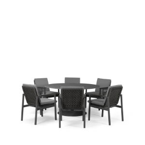 Sphere & Lunar 6 Seat Round Dining Set with 160cmØ Table