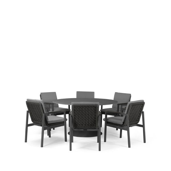 Sphere & Lunar 6 Seat Round Dining Set with 160cmØ Table
