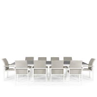 Linear & Arabian 10 Seat Dining Set with Extendable 300cm Table