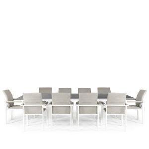 Linear & Arabian 10 Seat Dining Set with Extendable 300cm Table