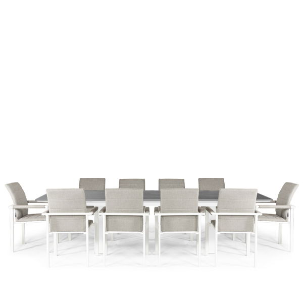 Linear & Arabian 10 Seat Dining Set with Extendable 300cm Table