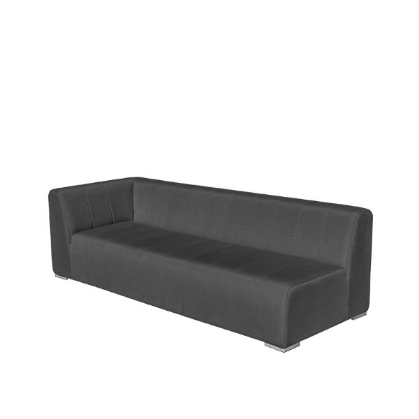 Cube 3 Seater Right End Slate Natte