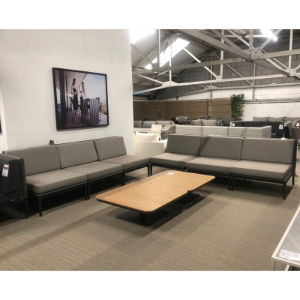 Excel 6 Seater Corner Sofa Set - 6 Middles & Zone Coffee Table CLR