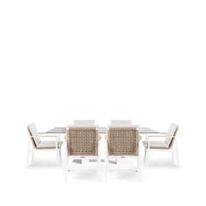 Rising & Lunar 6 Seat Rectangular Dining Set with 150 x 90cm table