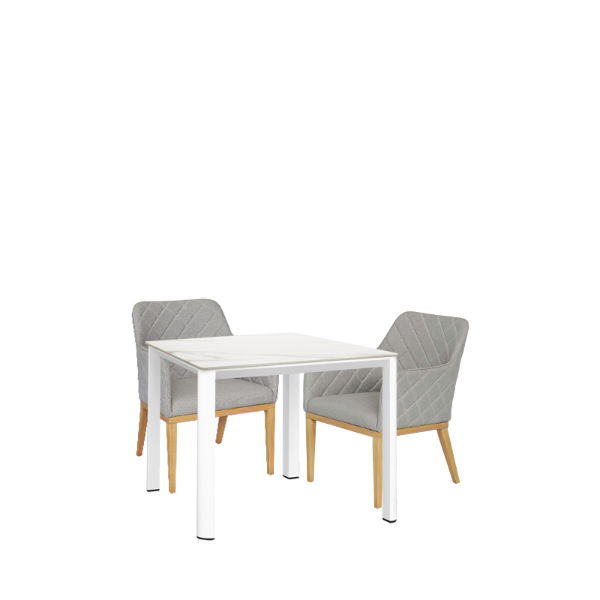 Apollo & Chequers 4 Seat Square Dining Set with 90 x 90cm Table