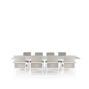 Linear & Arabian 8 Seat Dining Set with Extendable 300cm Table