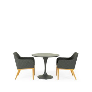 Sphere & Chequers 2 Seat Round Dining Set with 90cm Table