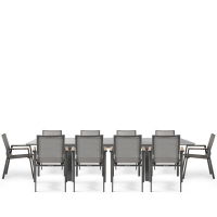 Linear & Aspen 10 Seat Dining Set with Extendable 300cm Table