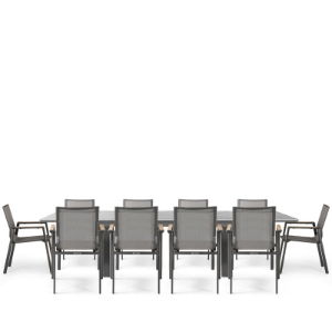 Linear & Aspen 10 Seat Dining Set with Extendable 300cm Table